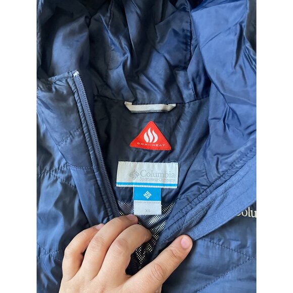 Columbia Woman’s Mighty Lite Hooded Omni Heat Jacket Size XS Dark Blue - Picture 5 of 6